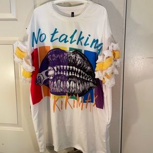 KikiMax oversized dress/top, one size fits all NO TALKING by PAO•M netted sleeve